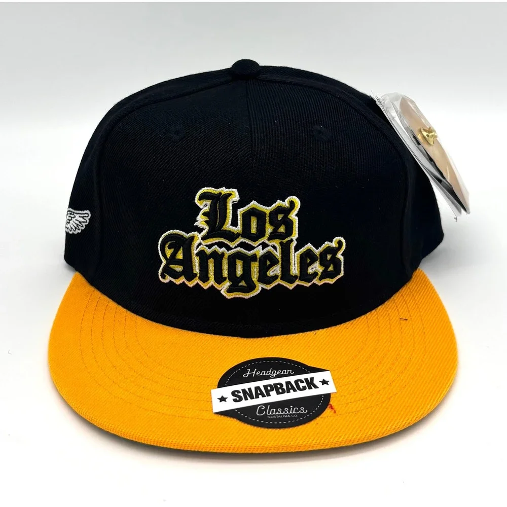 Headgear Classics Los‎ Angeles Dedication Youth Snapback Hat Black Yellow HGC140